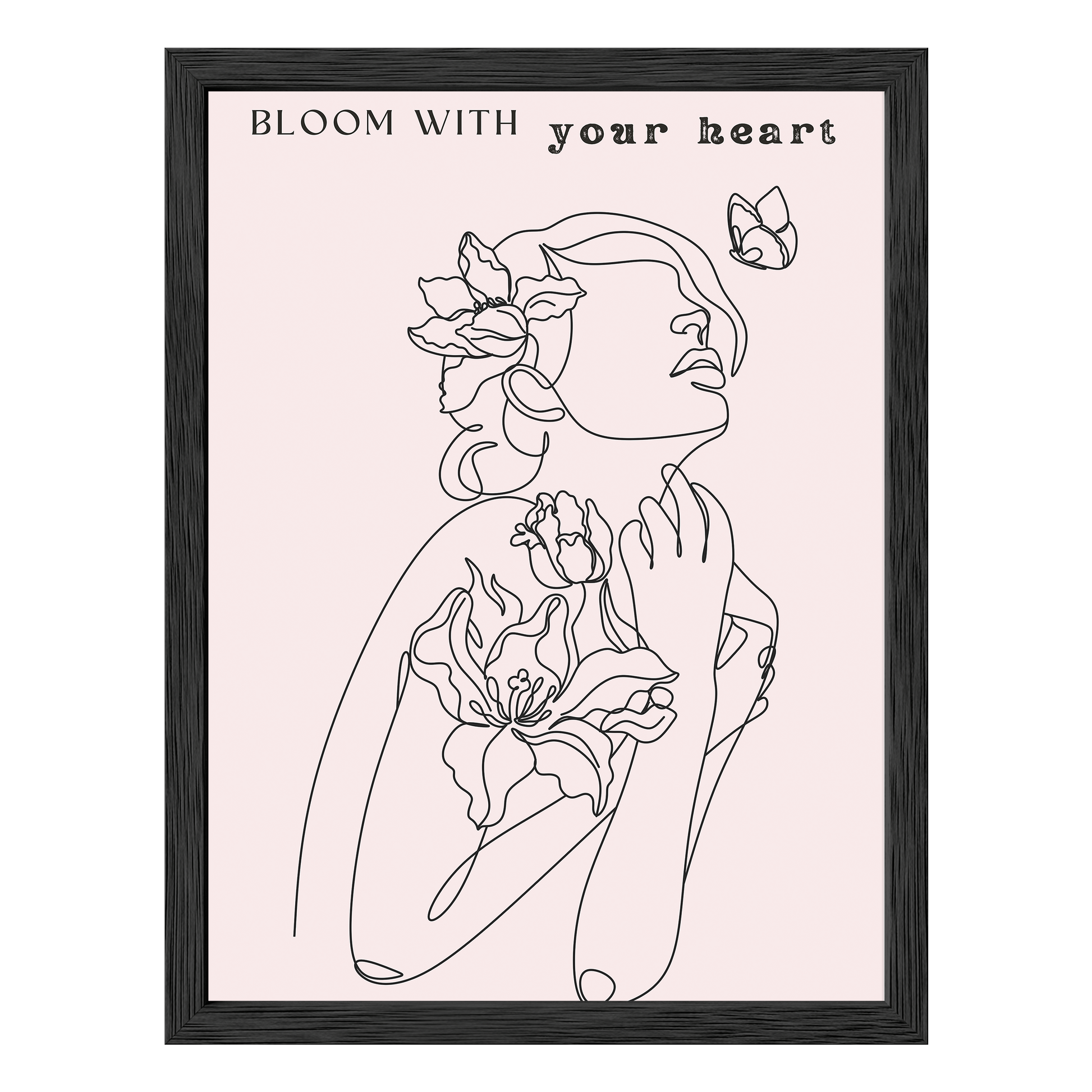 Bloom With Your Heart Framed Print - Masterpiece Print