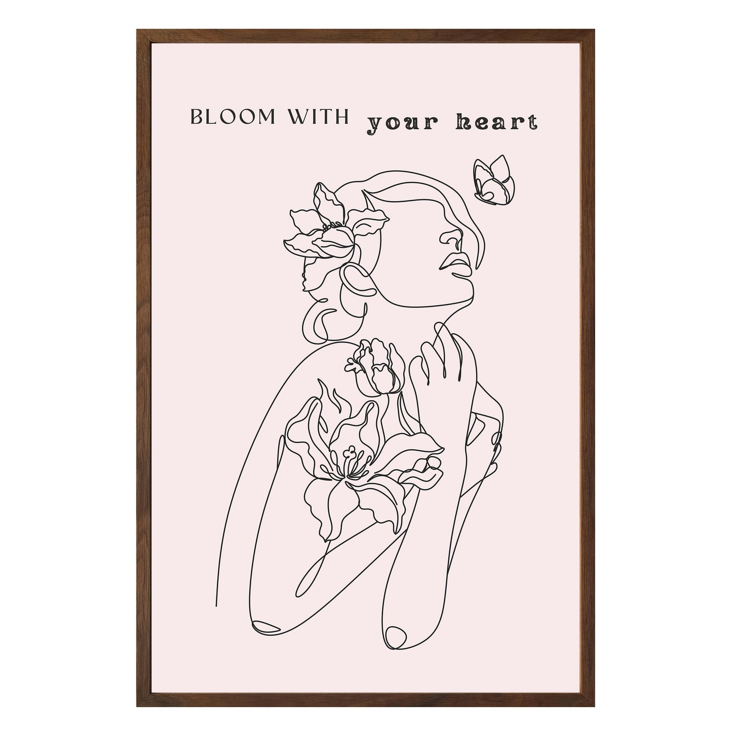 Bloom With Your Heart Framed Print
