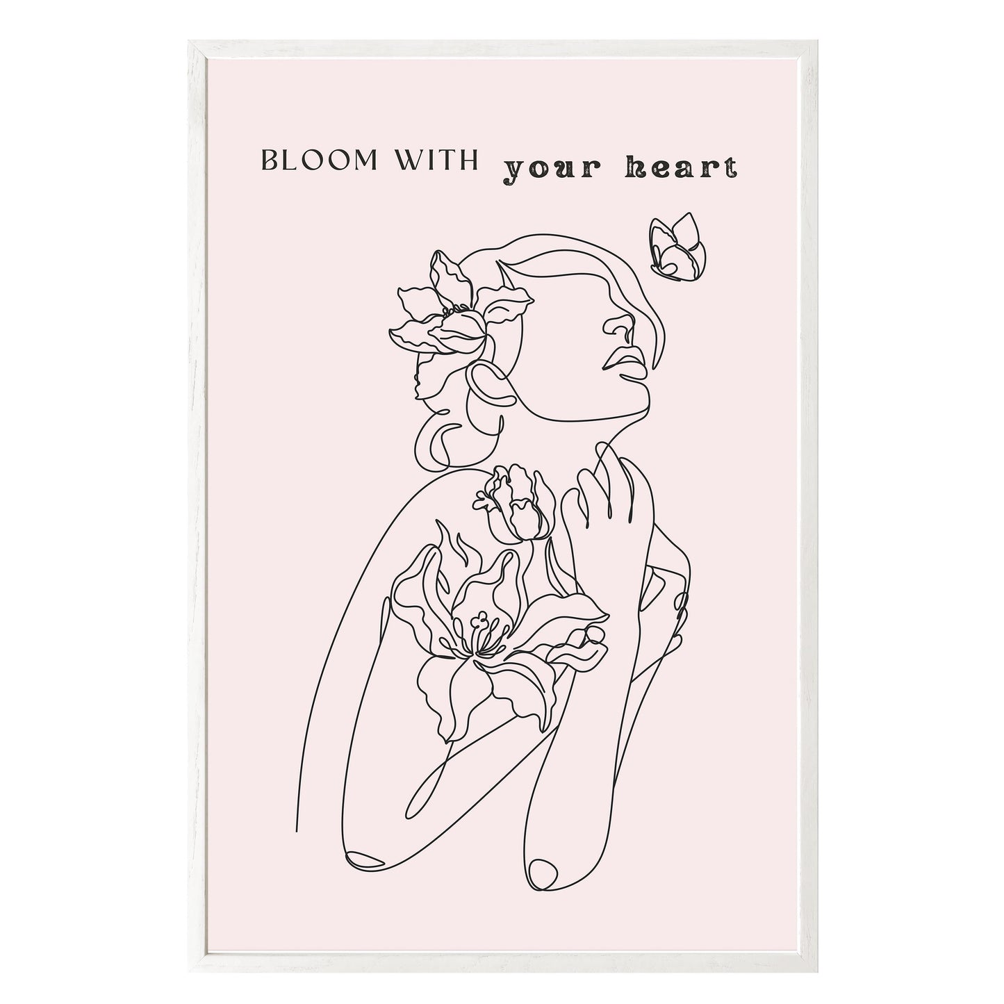 Bloom With Your Heart Framed Print