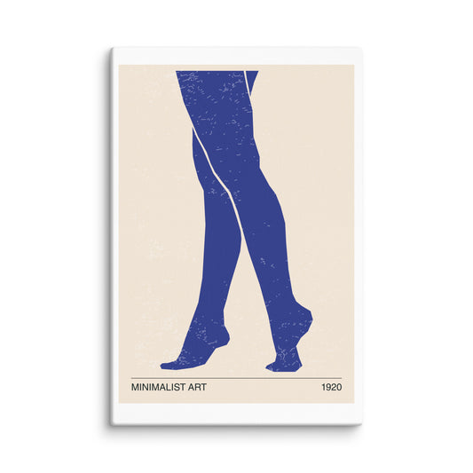 Blue Minimalist Legs Extra Large Canvas 40″×60″ - Masterpiece Print