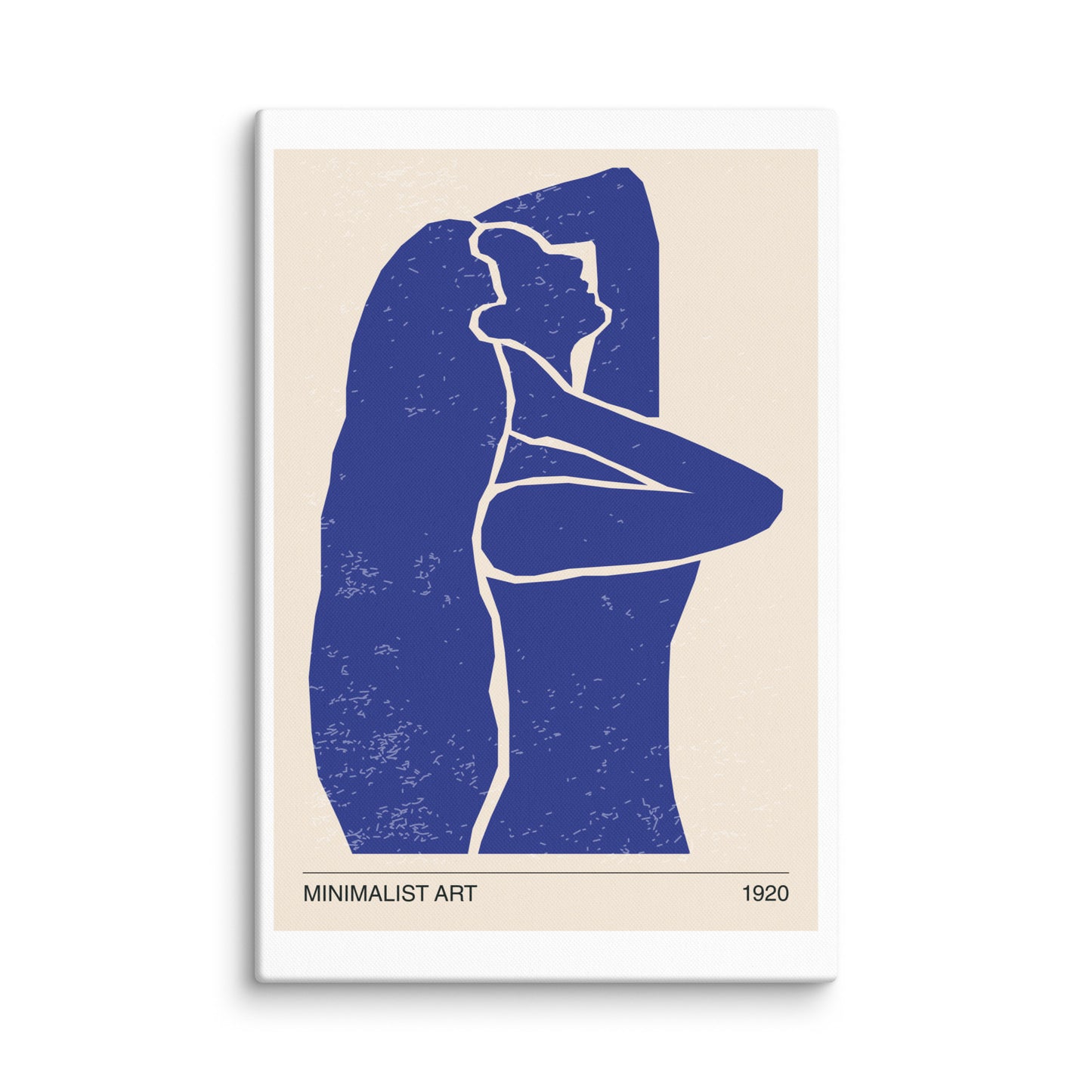Blue Silhouette Minimalist Extra Large Canvas 40″×60″ - Masterpiece Print