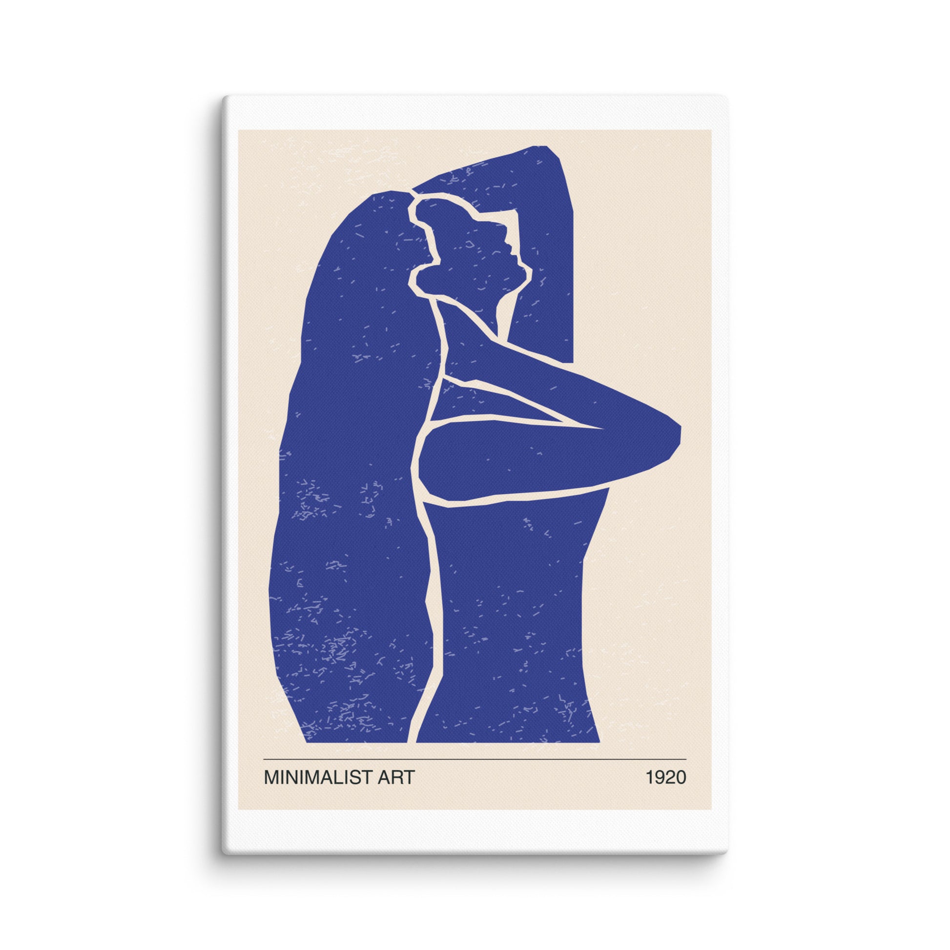 Blue Silhouette Minimalist Extra Large Canvas 40″×60″ - Masterpiece Print