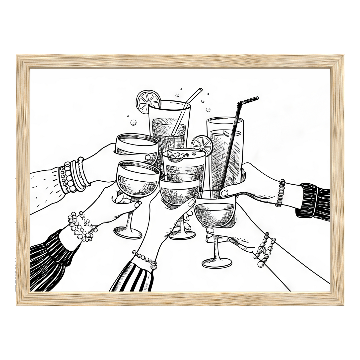 Cheers Illustration Framed Print