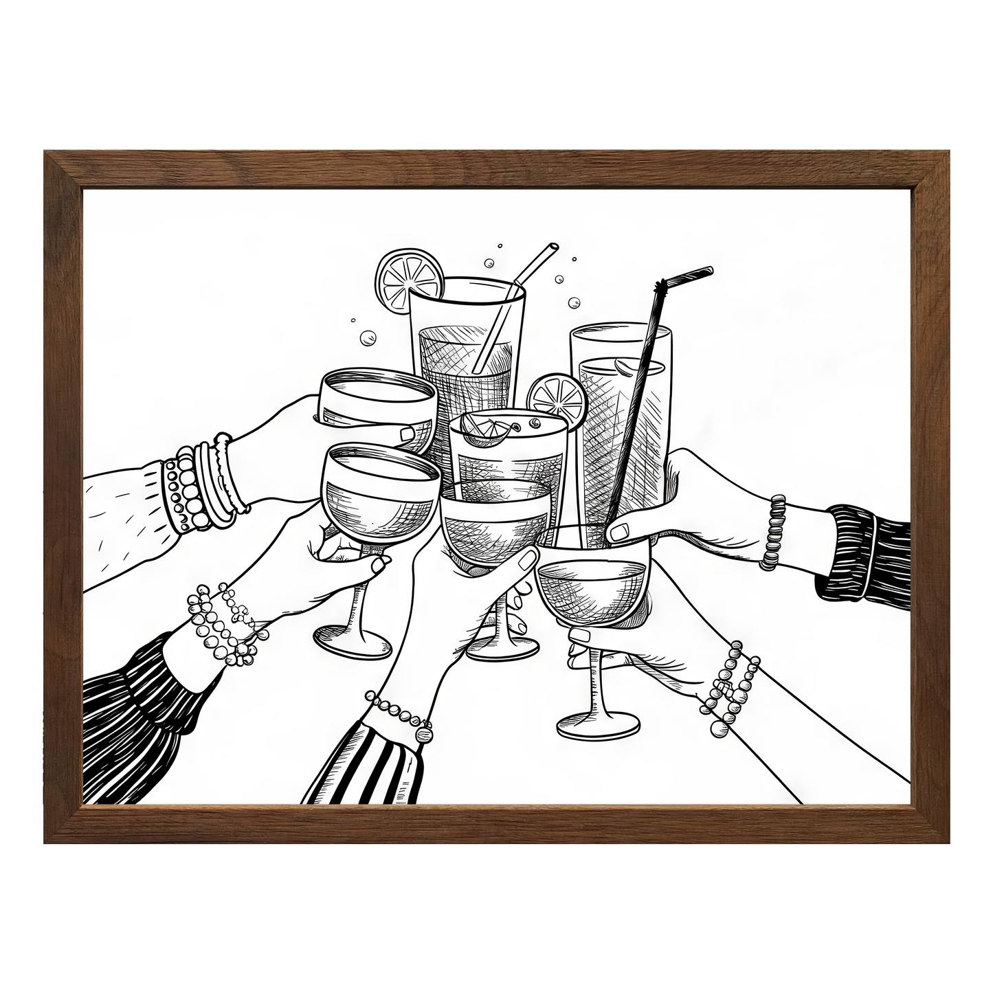 Cheers Illustration Framed Print