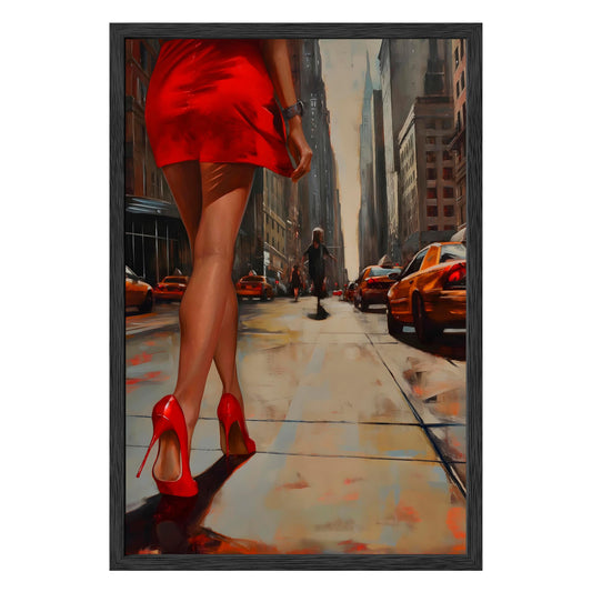 City Stride Framed Print