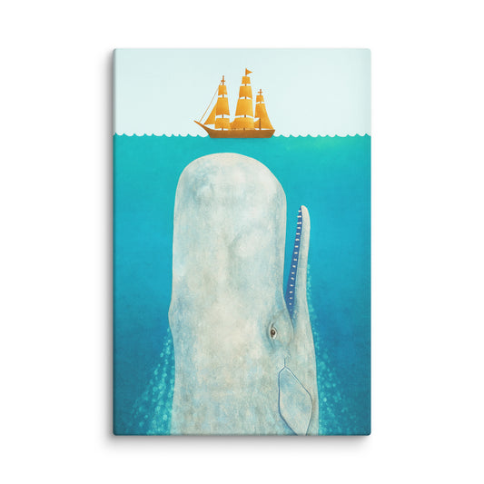 Epic Whale and Ship Ocean Art – Nautical Adventure Wall Print 40″×60″ - Masterpiece Print