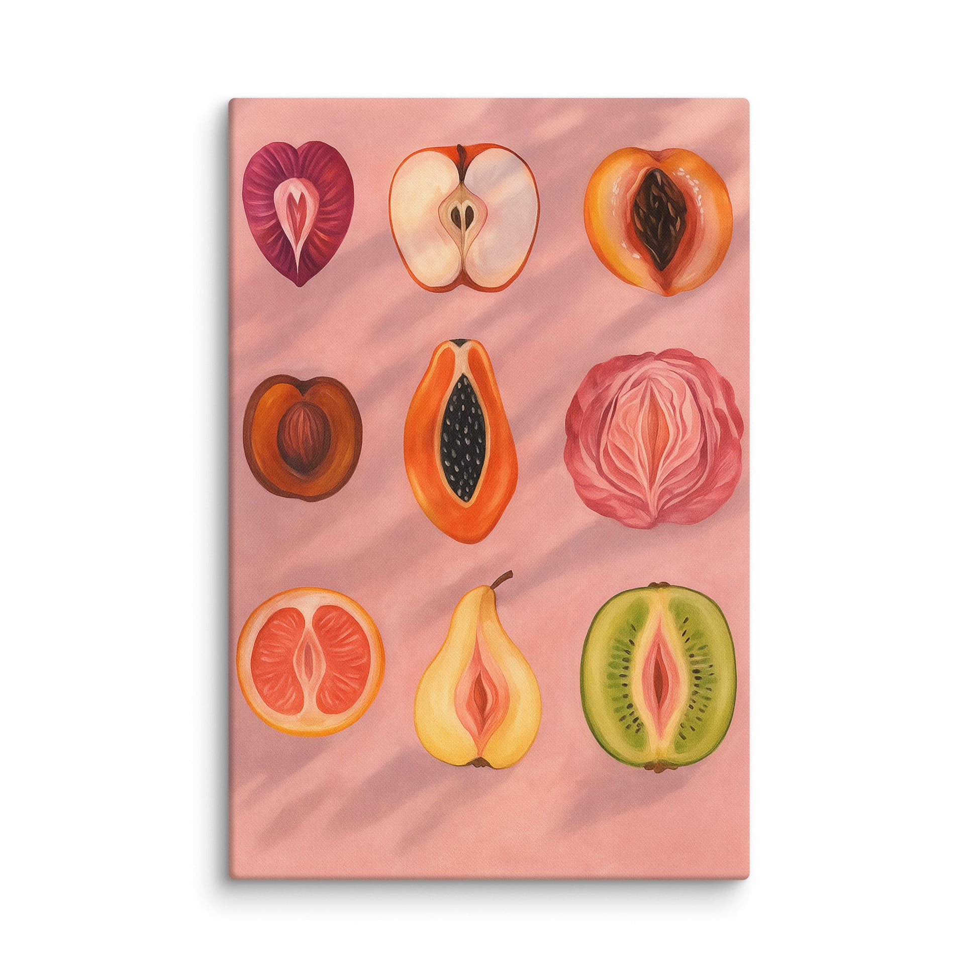 Fruits with Feminine Forms Wall Art Print – Bold Sensual Pop Canvas 40″×60″ - Masterpiece Print