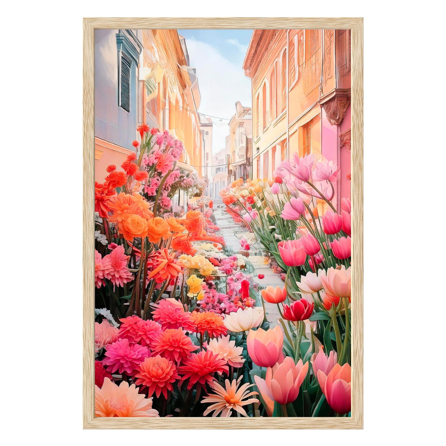 Garden Street Delight Framed Print - Masterpiece Print
