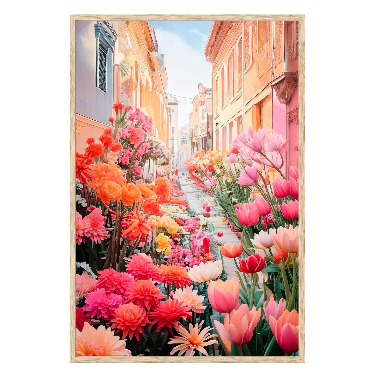 Garden Street Delight Framed Print - Masterpiece Print