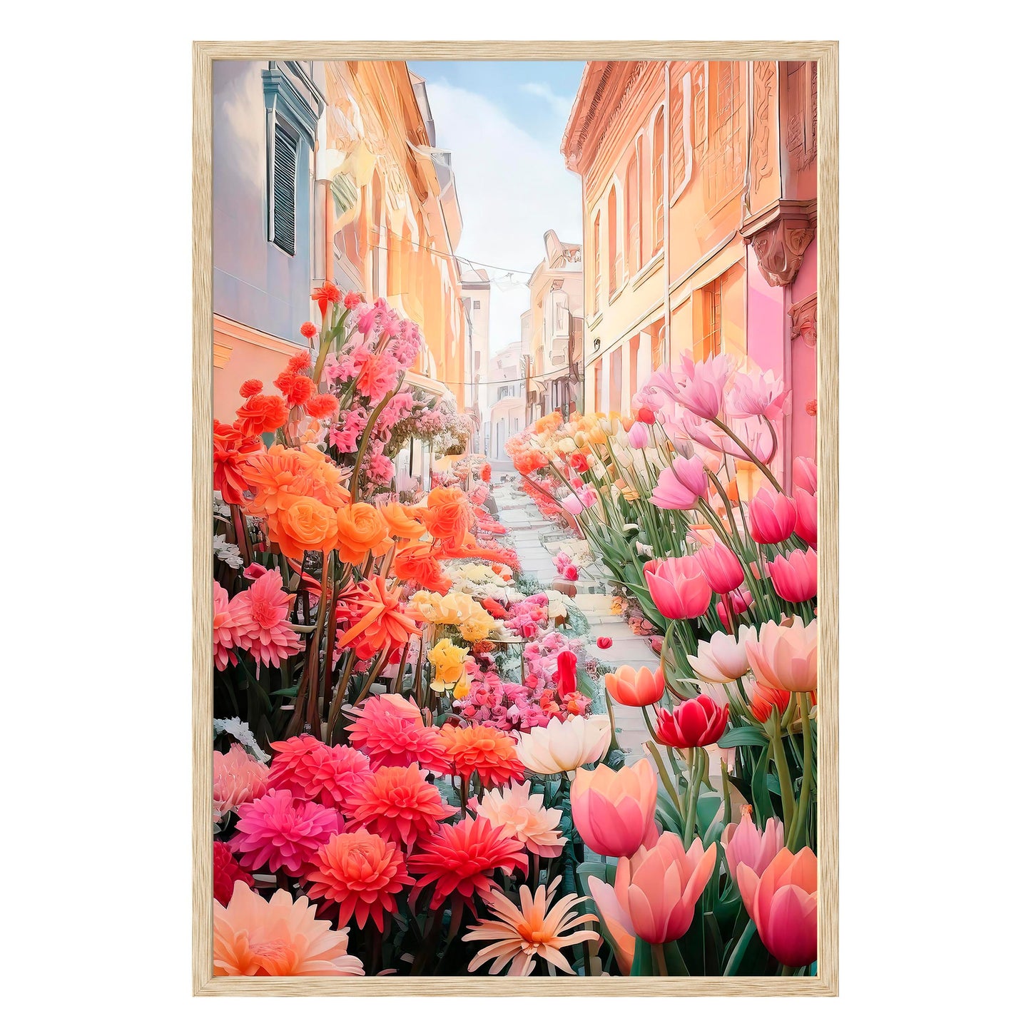 Garden Street Delight Framed Print - Masterpiece Print