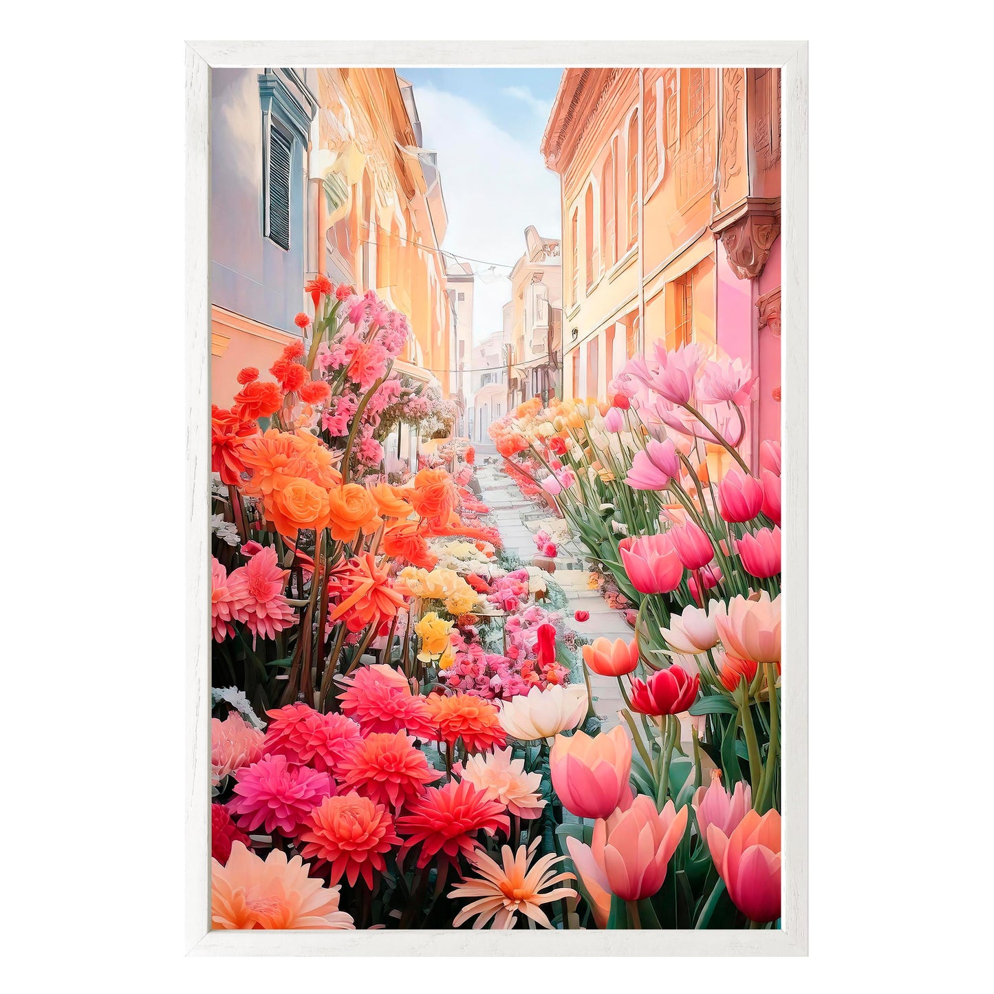 Garden Street Delight Framed Print - Masterpiece Print