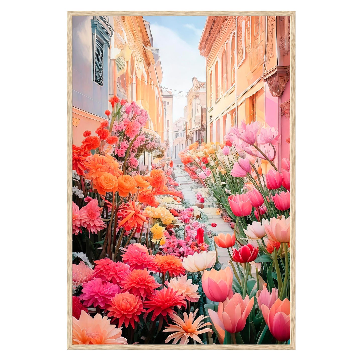Garden Street Delight Framed Print - Masterpiece Print