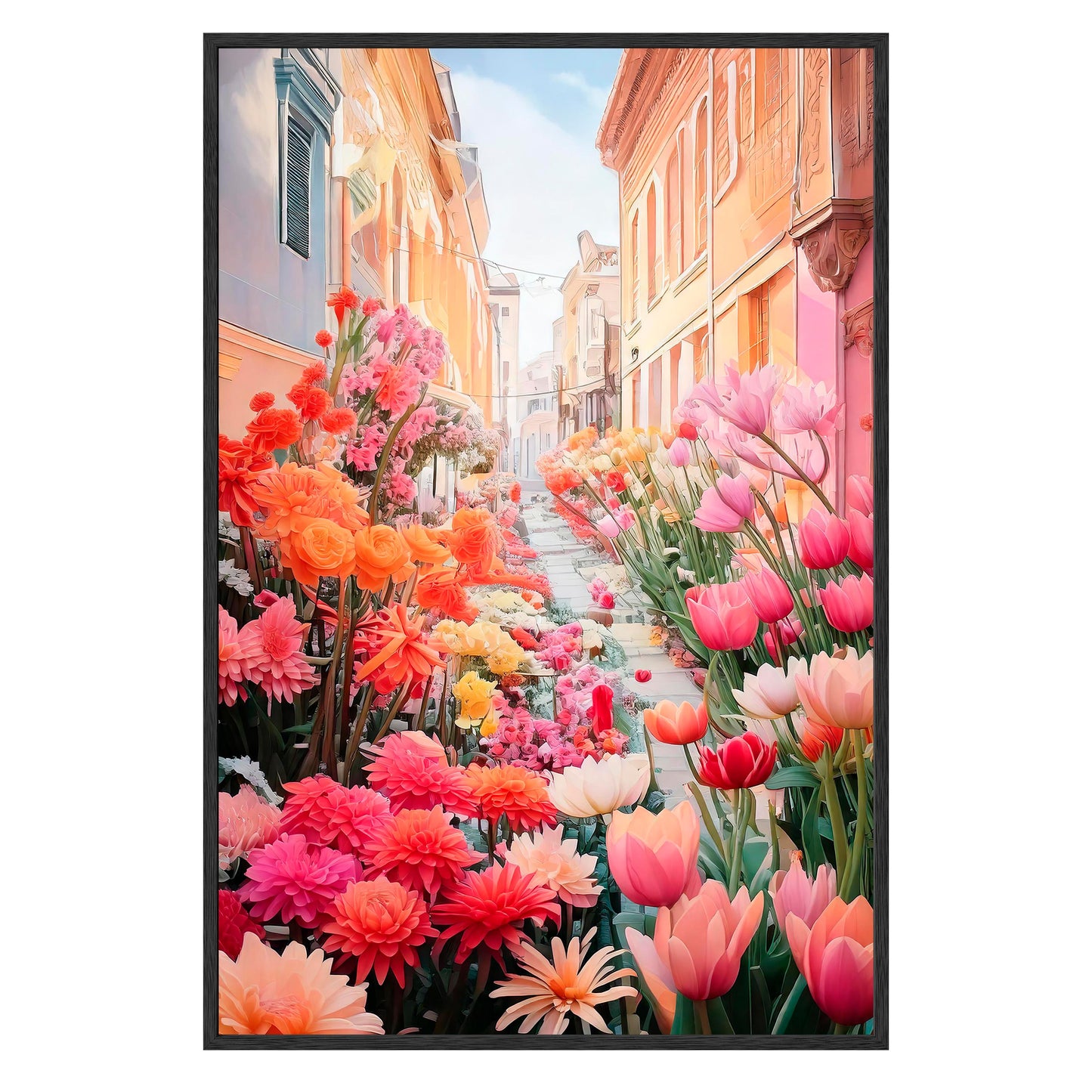 Garden Street Delight Framed Print - Masterpiece Print