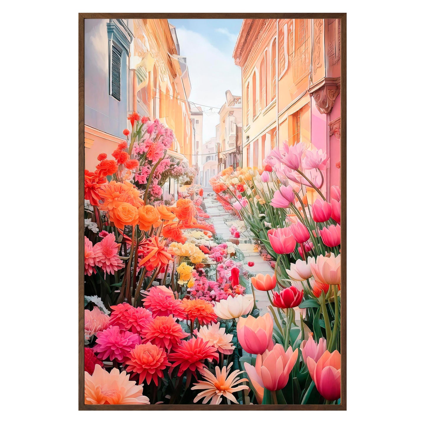 Garden Street Delight Framed Print - Masterpiece Print