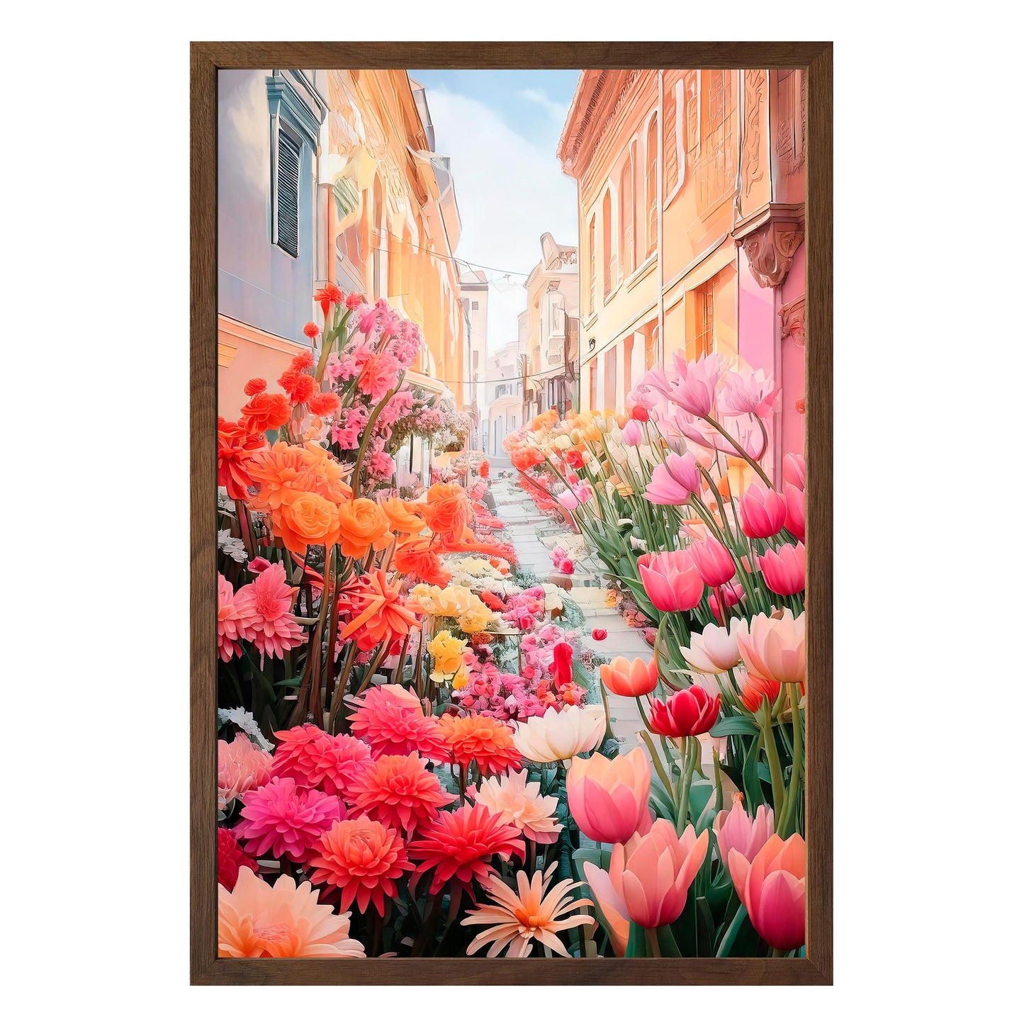 Garden Street Delight Framed Print - Masterpiece Print