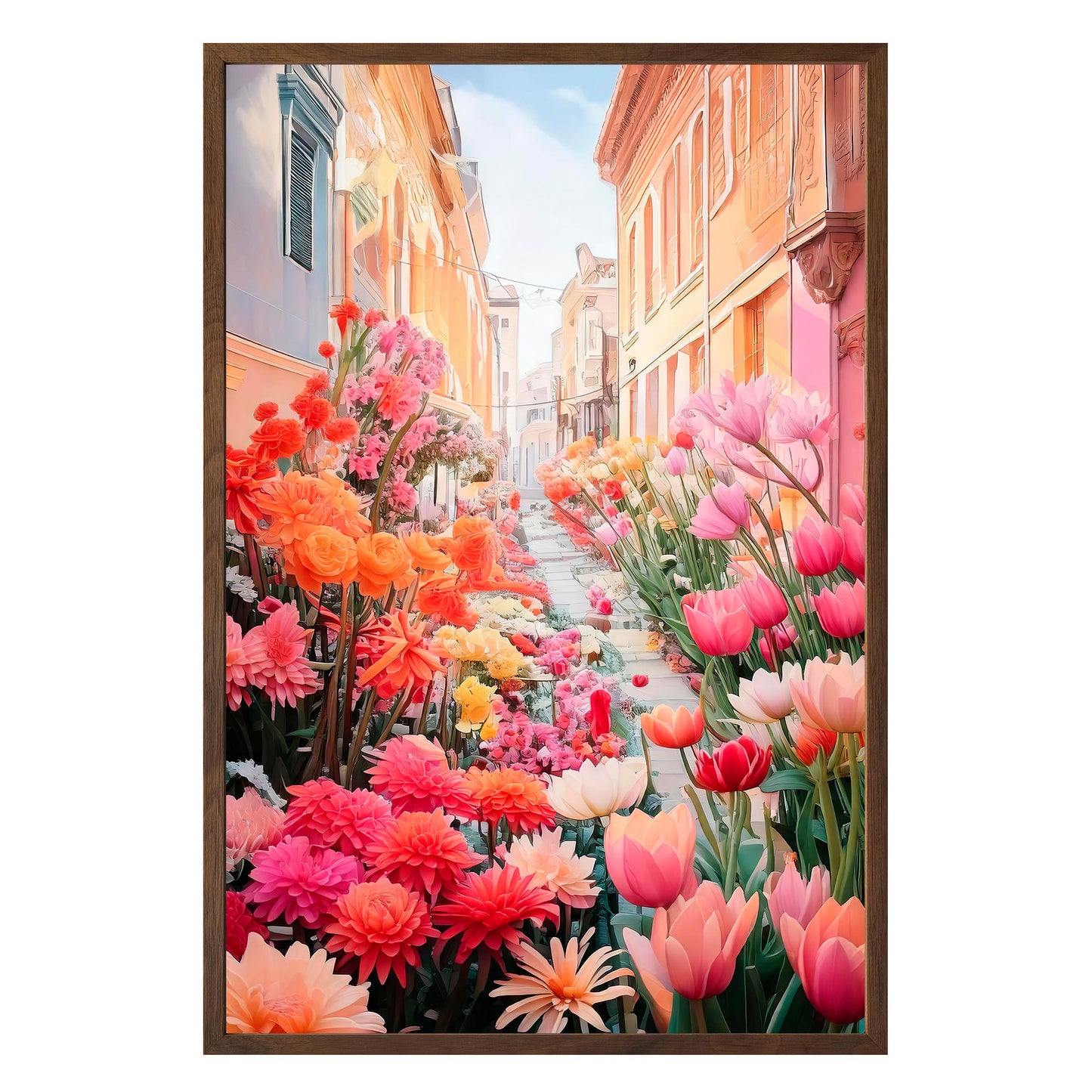 Garden Street Delight Framed Print - Masterpiece Print