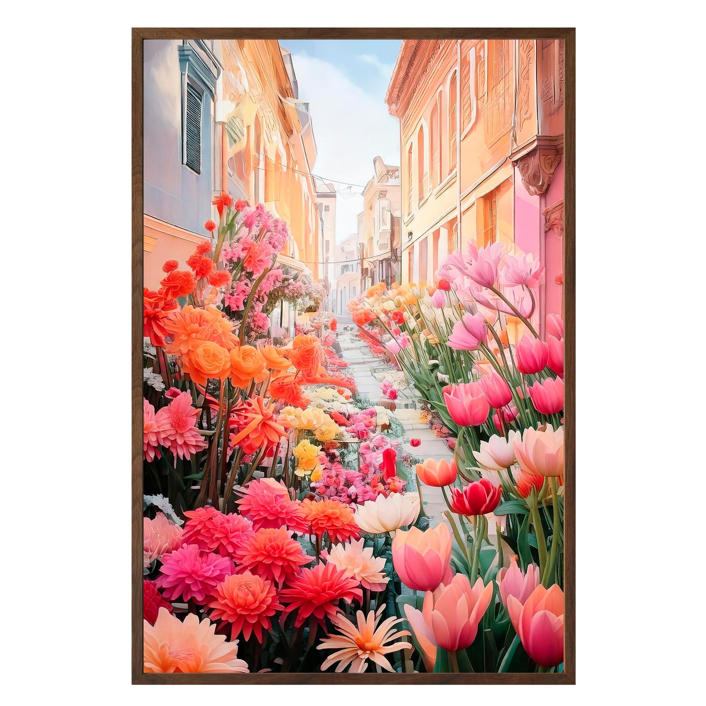 Garden Street Delight Framed Print - Masterpiece Print