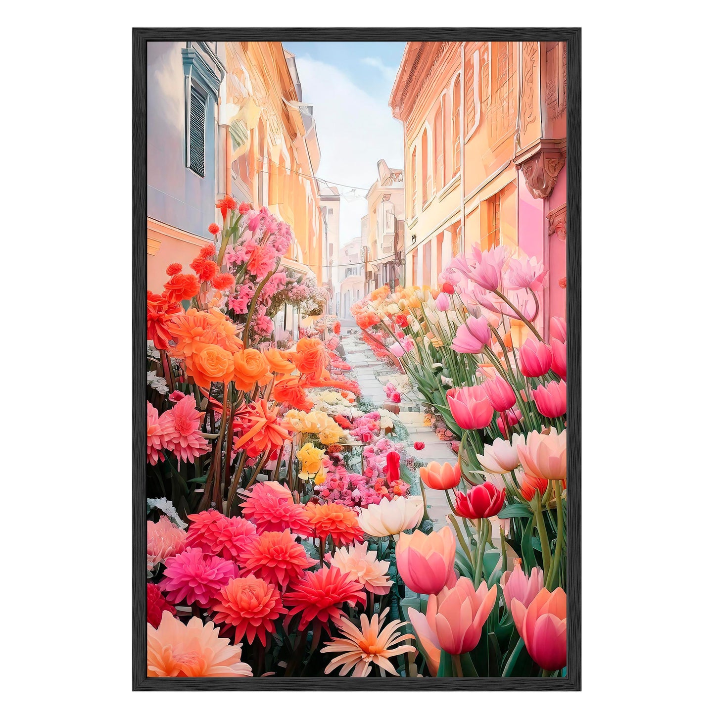 Garden Street Delight Framed Print - Masterpiece Print