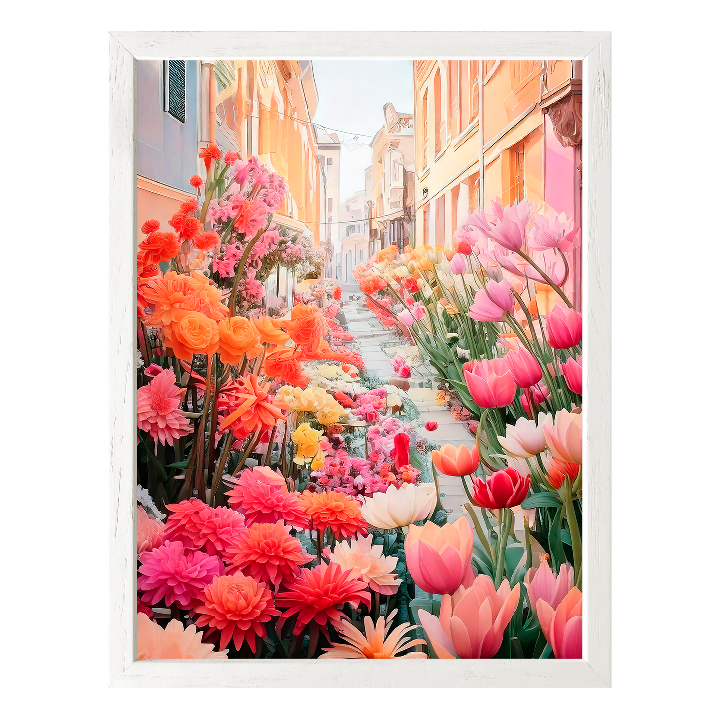 Garden Street Delight Framed Print - Masterpiece Print