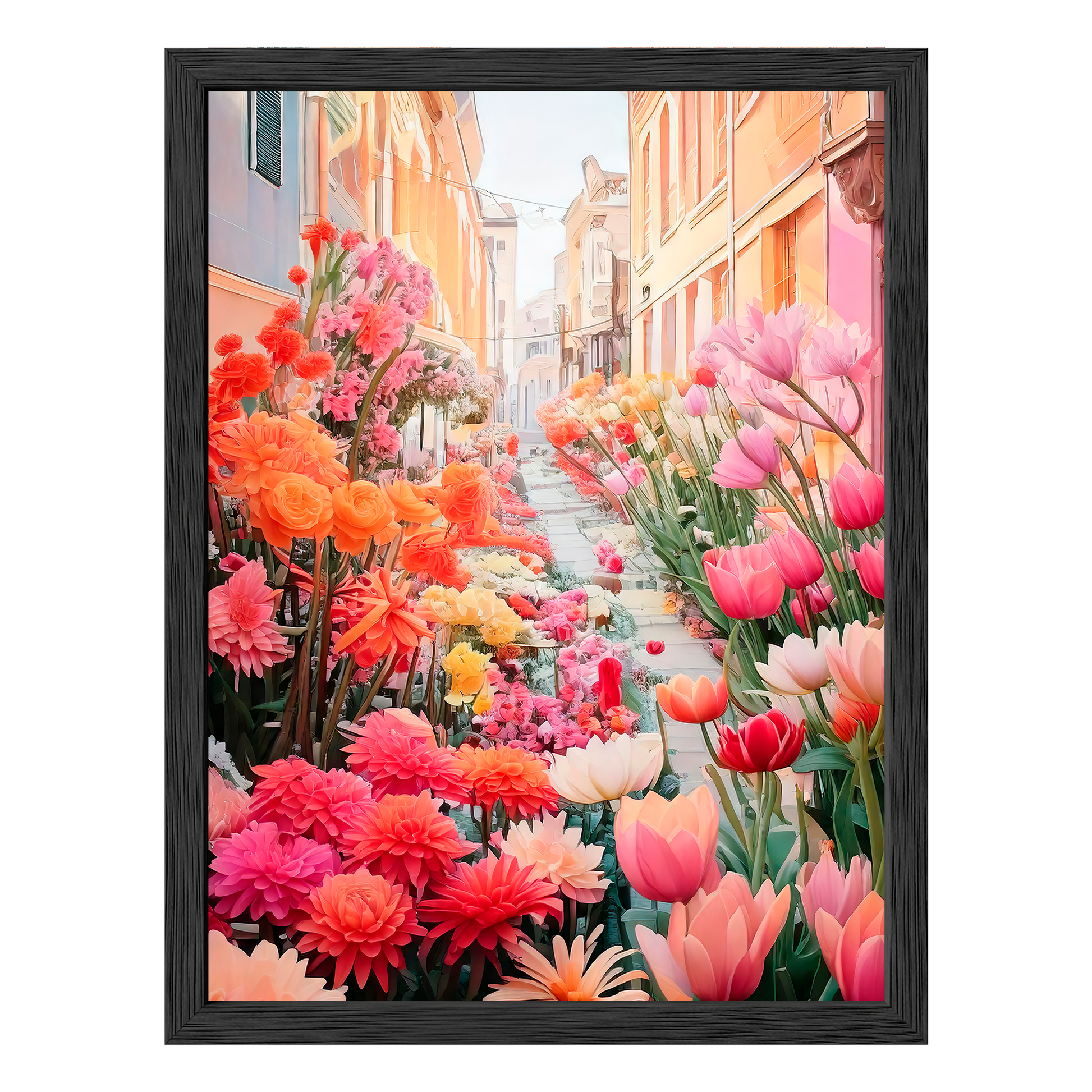 Garden Street Delight Framed Print - Masterpiece Print