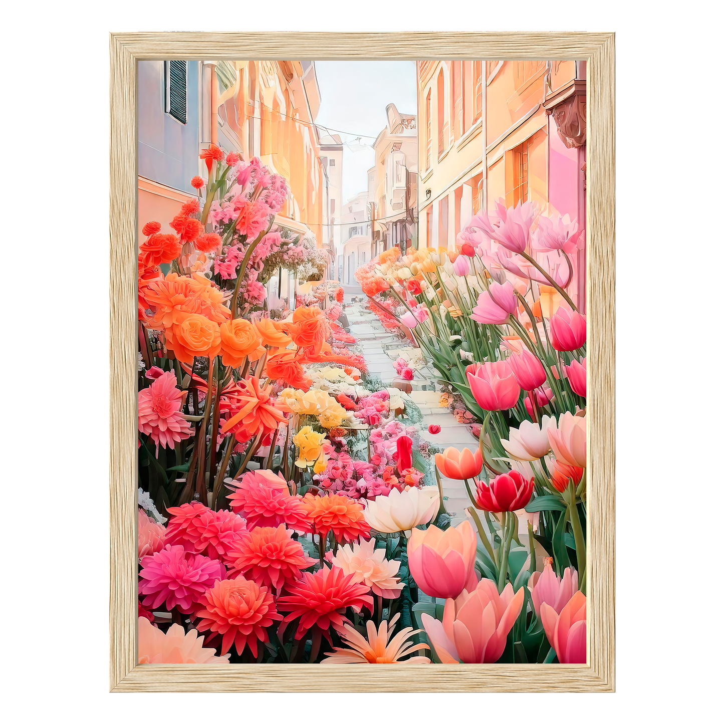 Garden Street Delight Framed Print - Masterpiece Print