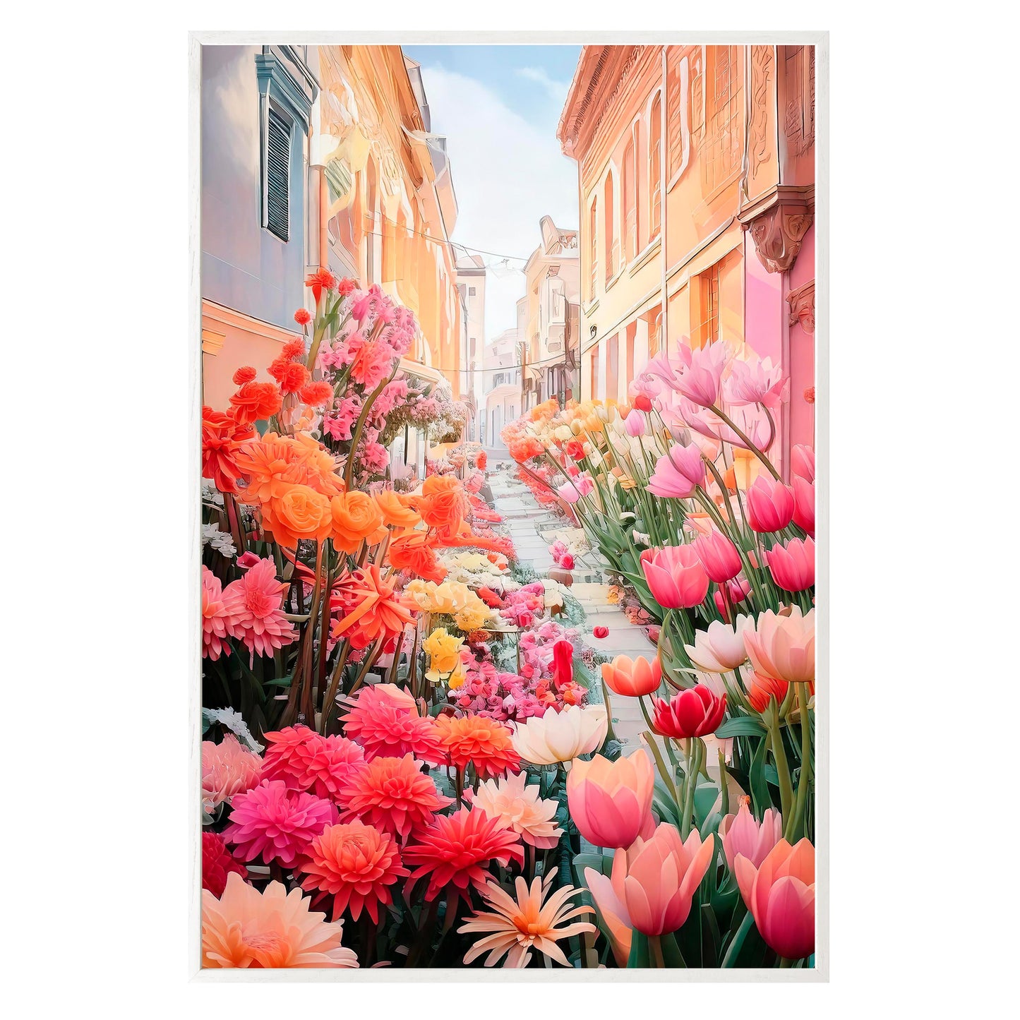 Garden Street Delight Framed Print