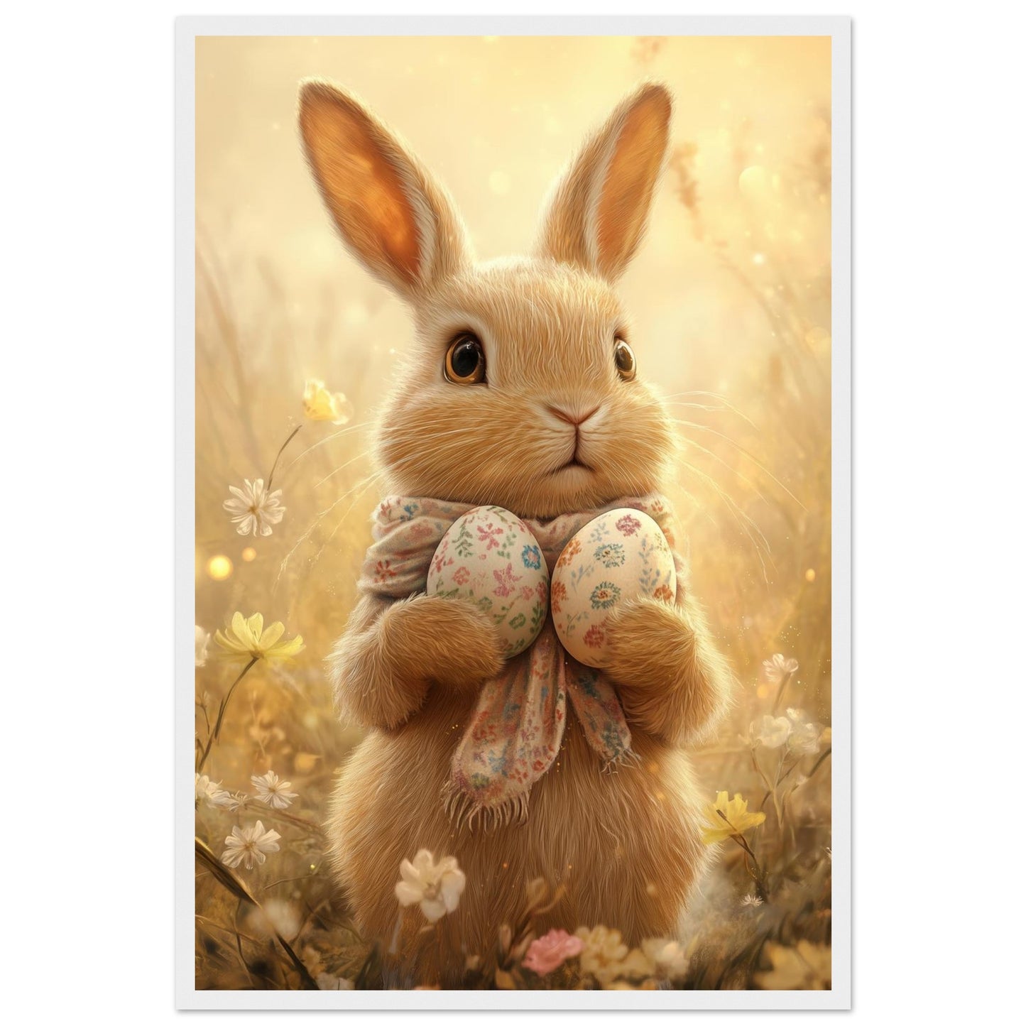 Golden Hour Bunny Framed Print - Masterpiece Print