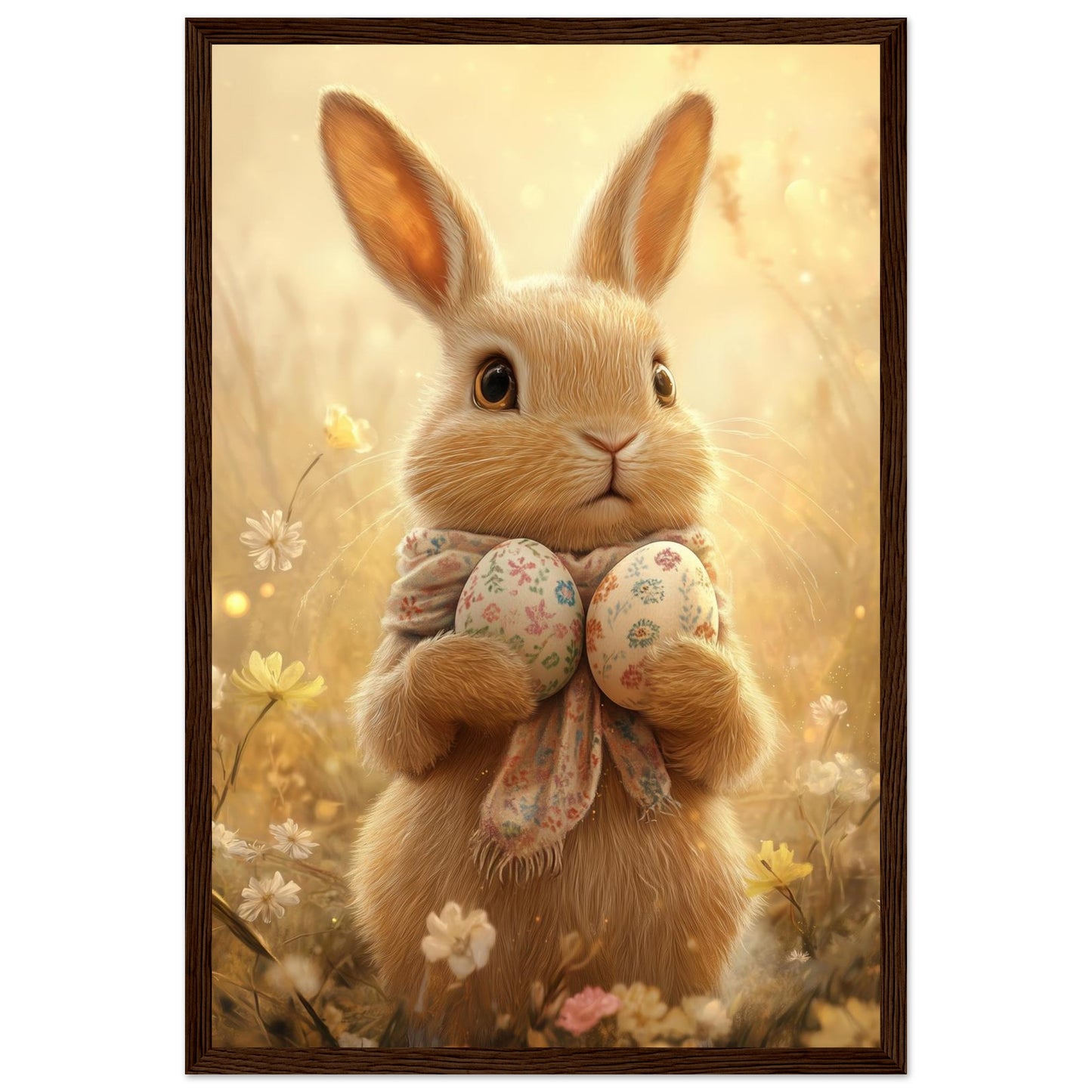 Golden Hour Bunny Framed Print - Masterpiece Print