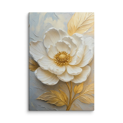 Golden Petal Elegance Extra Large Canvas 40″×60″ - Masterpiece Print