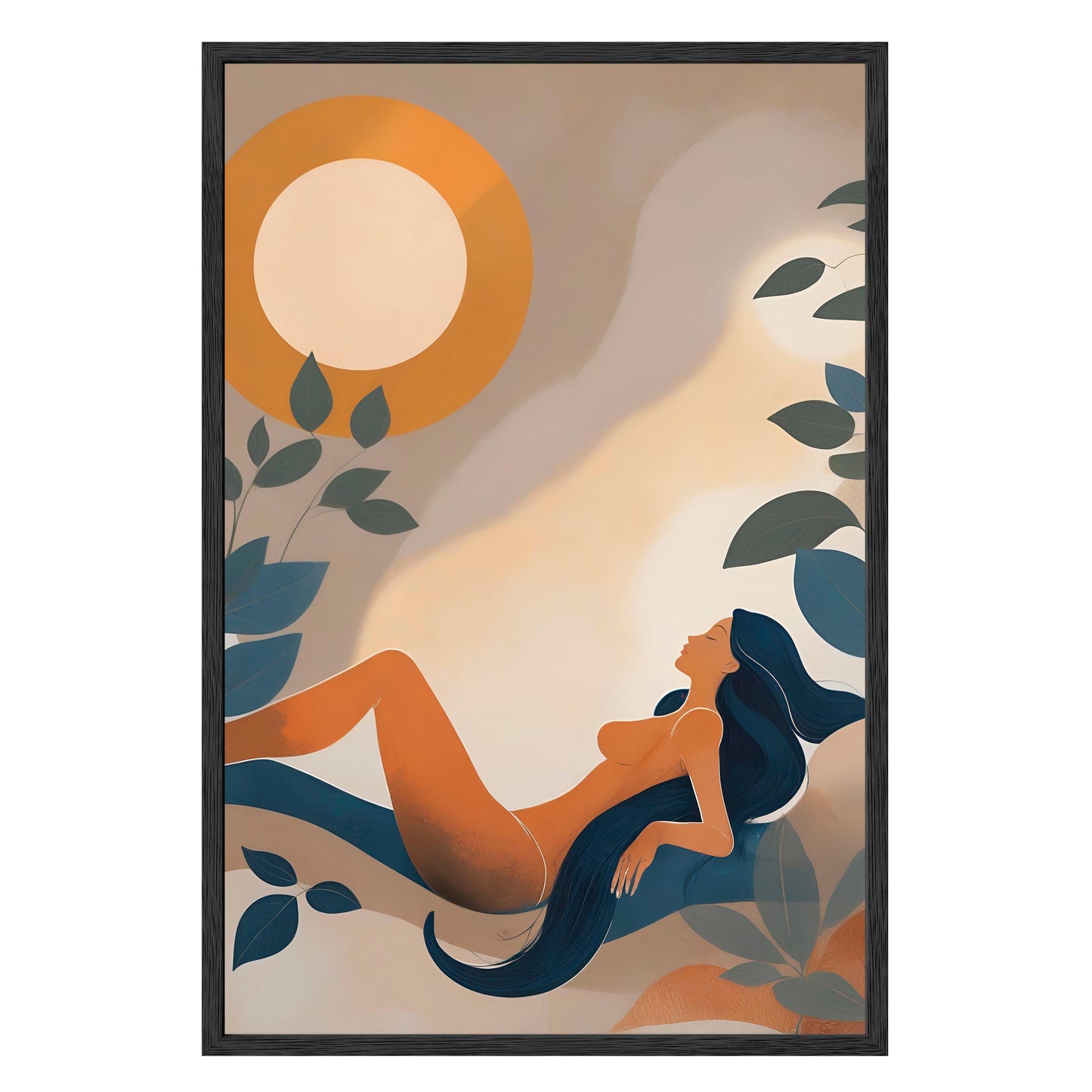 Golden Repose Framed Print