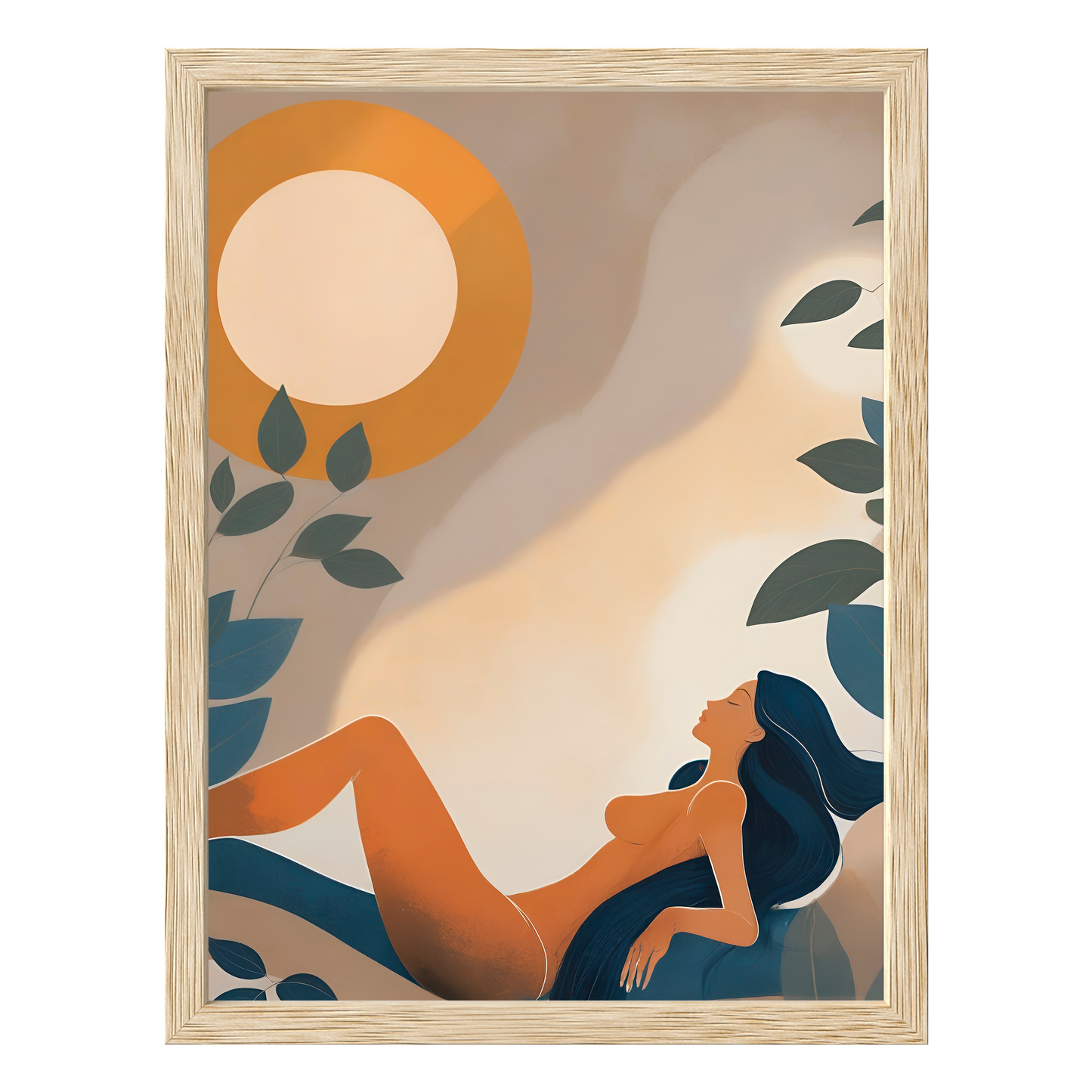 Golden Repose Framed Print