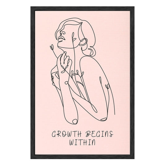 Growth Begins Within Framed Print - Masterpiece Print