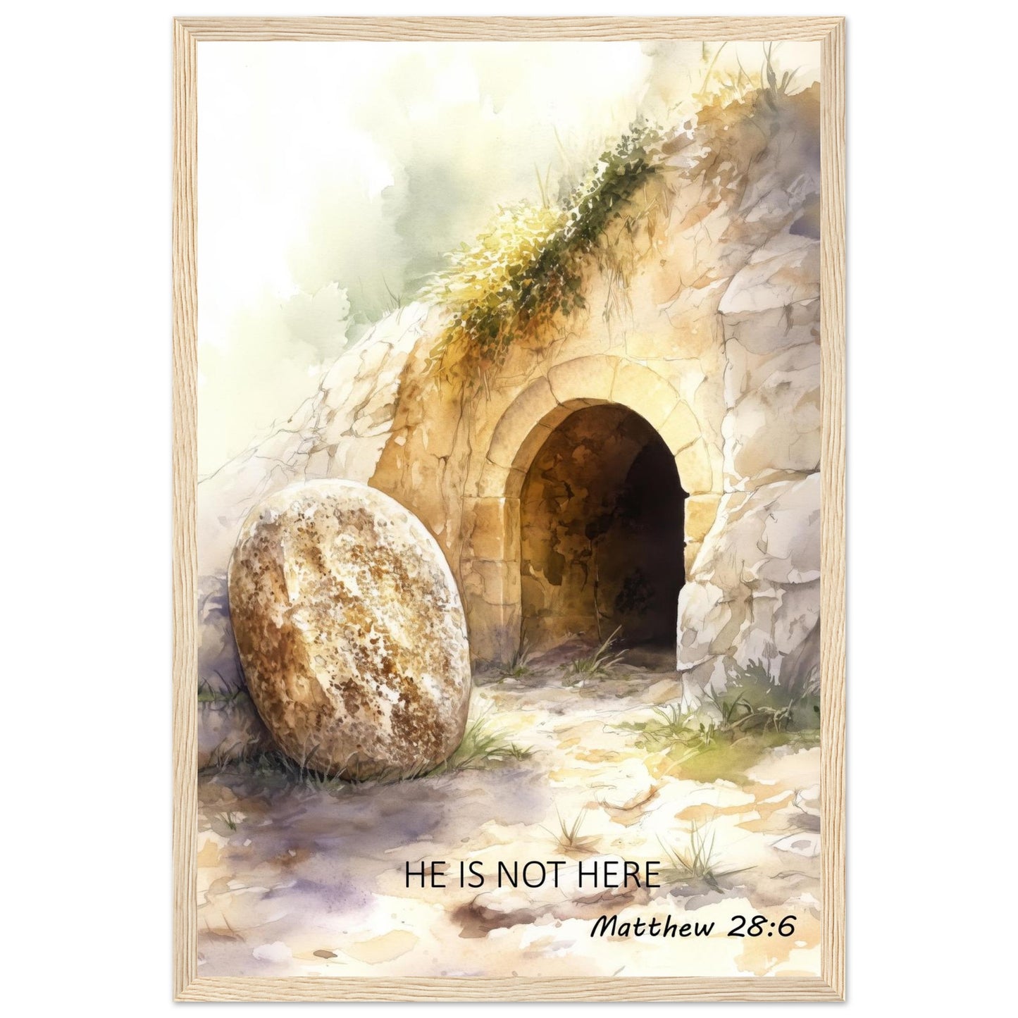He Is Not Here – Resurrection Framed Art - Masterpiece Print
