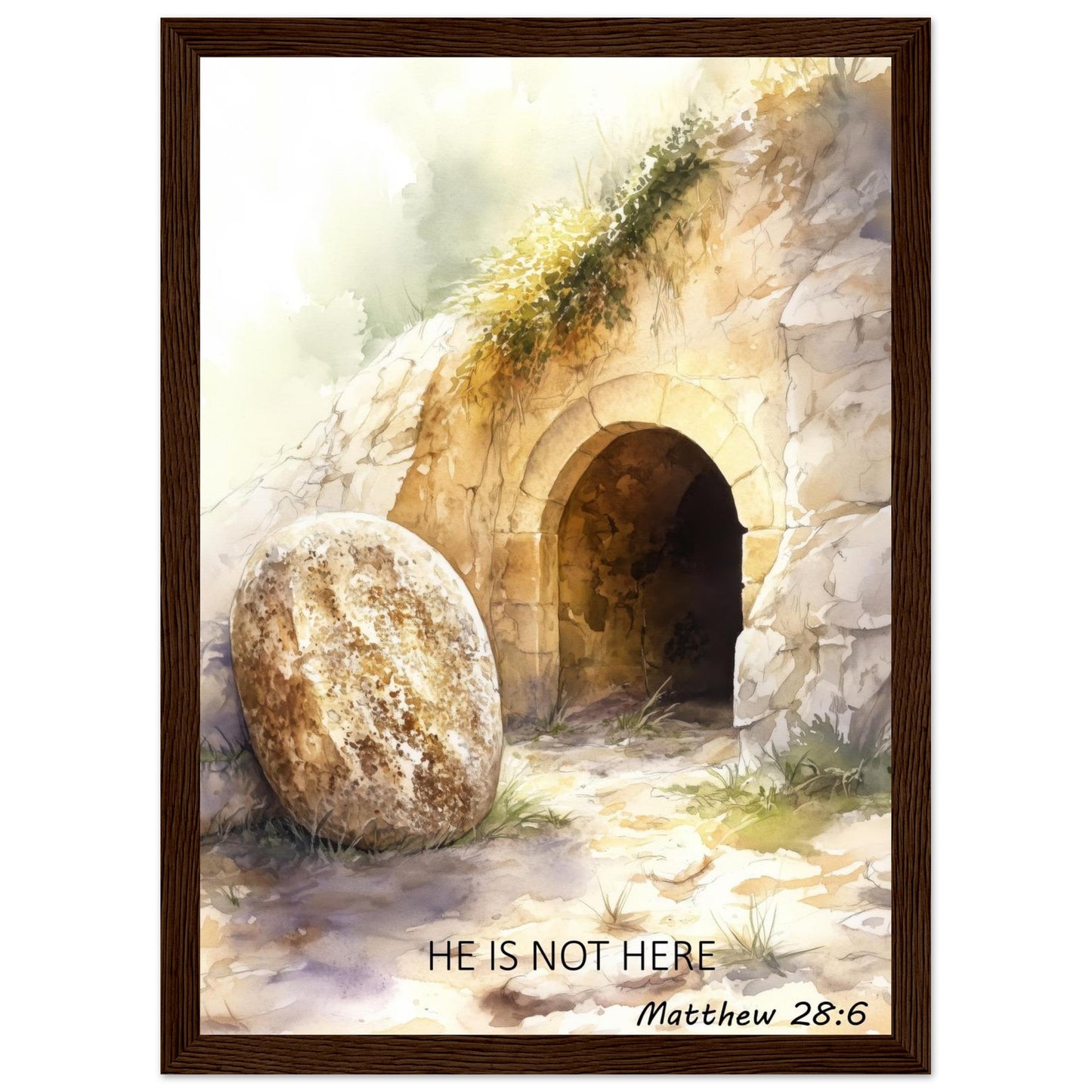 He Is Not Here – Resurrection Framed Art - Masterpiece Print