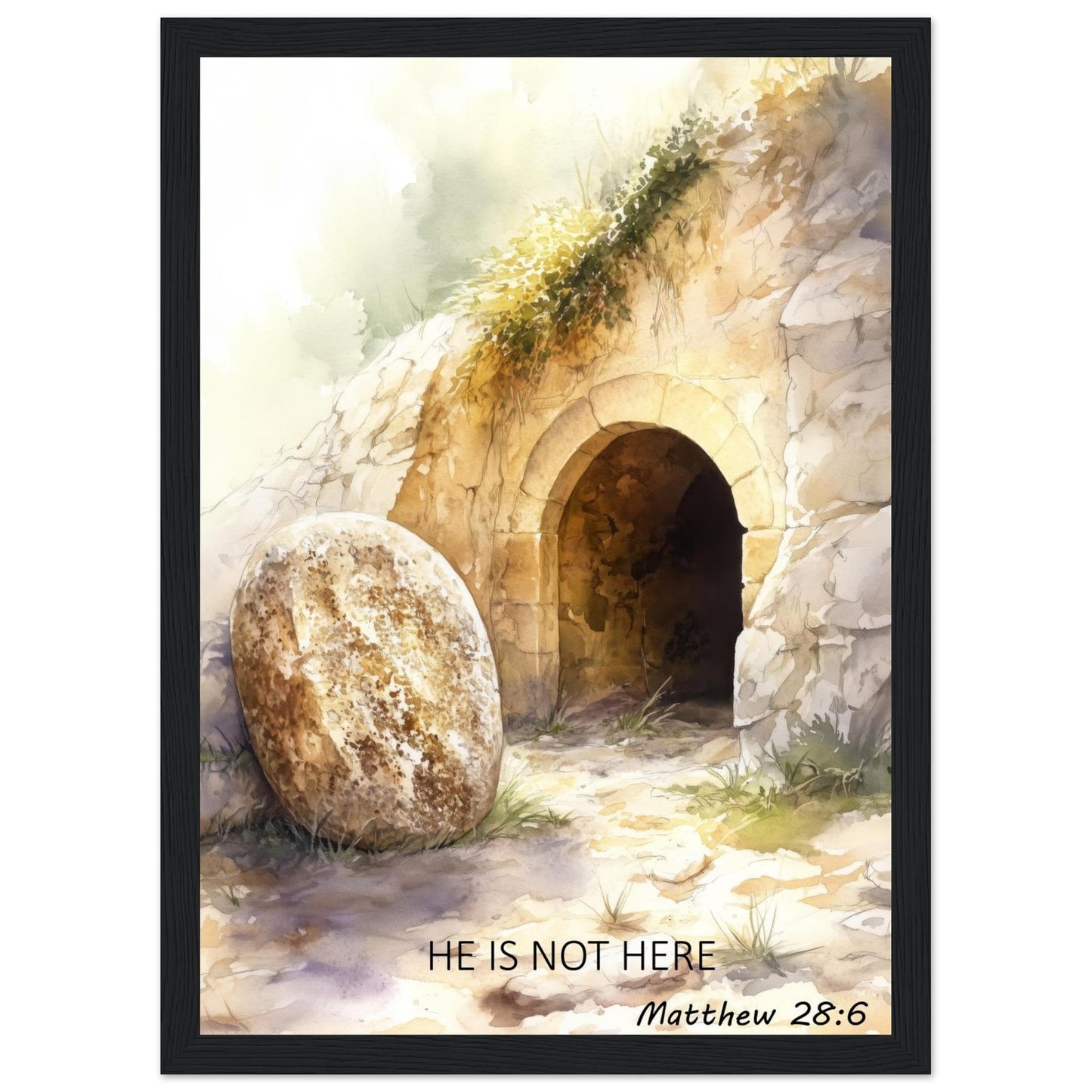 He Is Not Here – Resurrection Framed Art - Masterpiece Print
