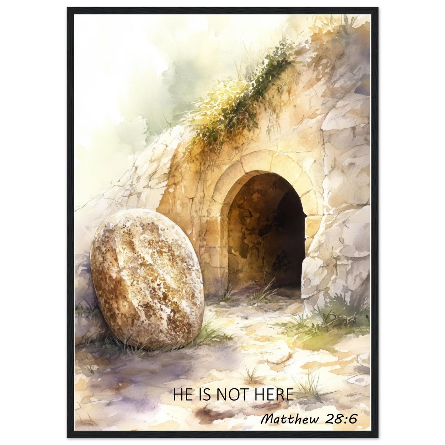 He Is Not Here – Resurrection Framed Art - Masterpiece Print
