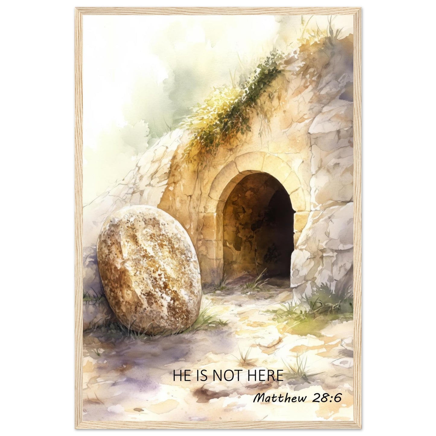 He Is Not Here – Resurrection Framed Art - Masterpiece Print