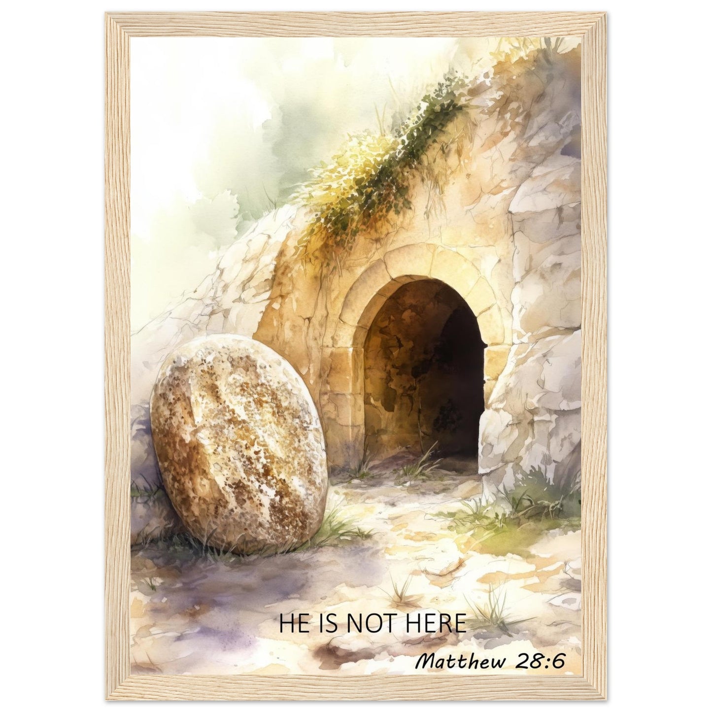 He Is Not Here – Resurrection Framed Art - Masterpiece Print