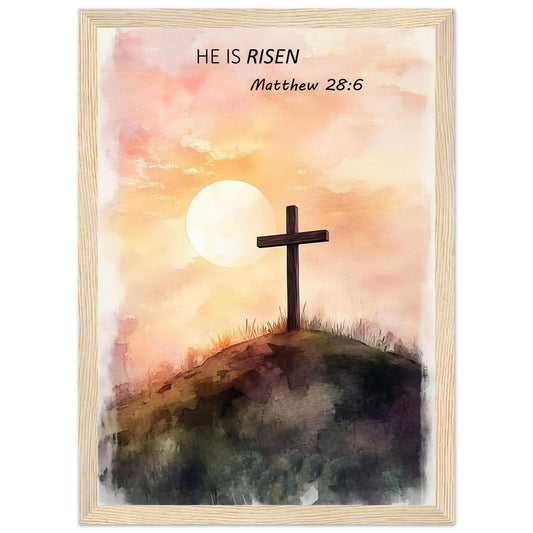 He Is Risen – Inspirational Easter Framed Art - Masterpiece Print