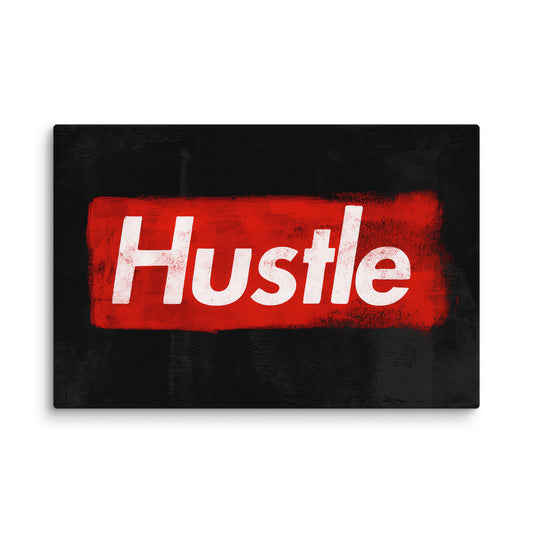 Hustle Bold Motivational Extra Large Canvas  60″x40″ - Masterpiece Print