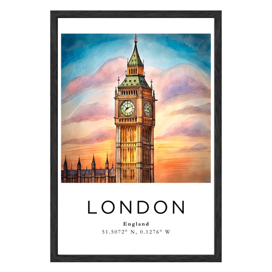 London Twilight Framed Print - Masterpiece Print