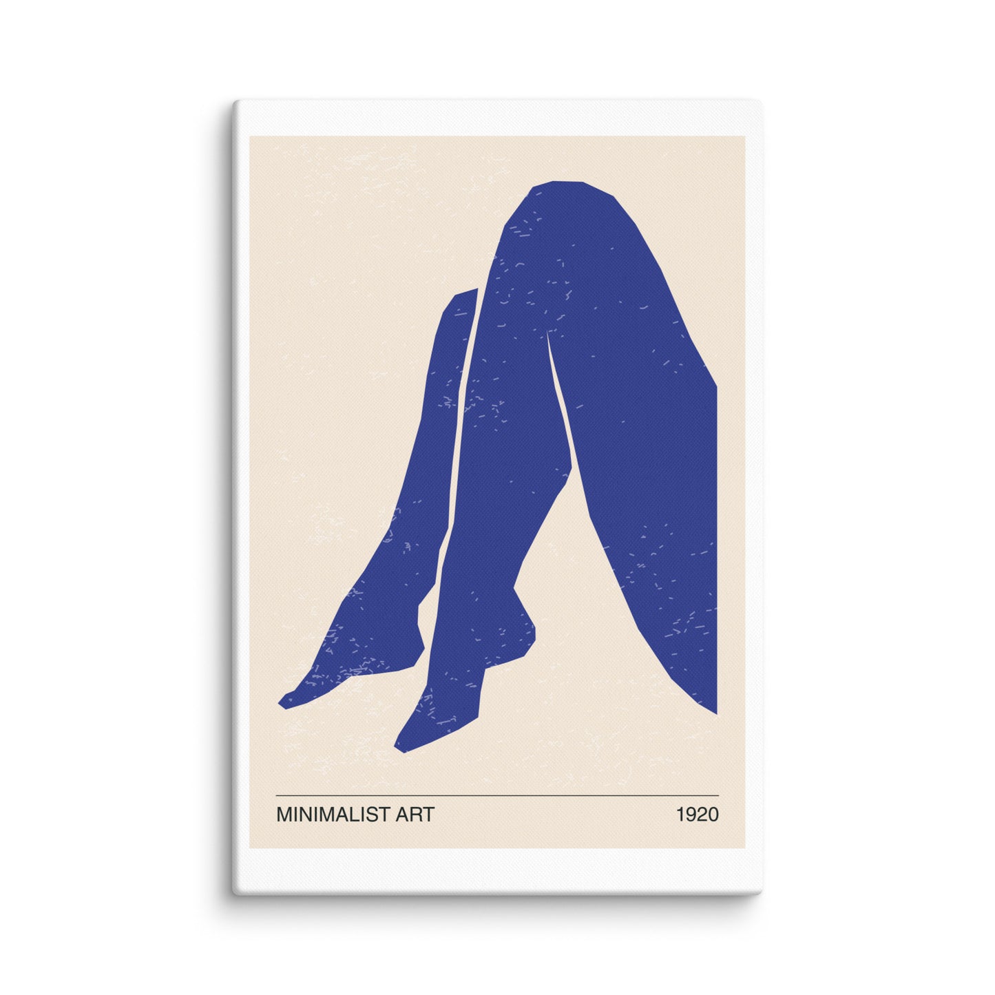 Minimalist Blue Female Legs Wall Art Extra Large Canvas 40″×60″ - Masterpiece Print