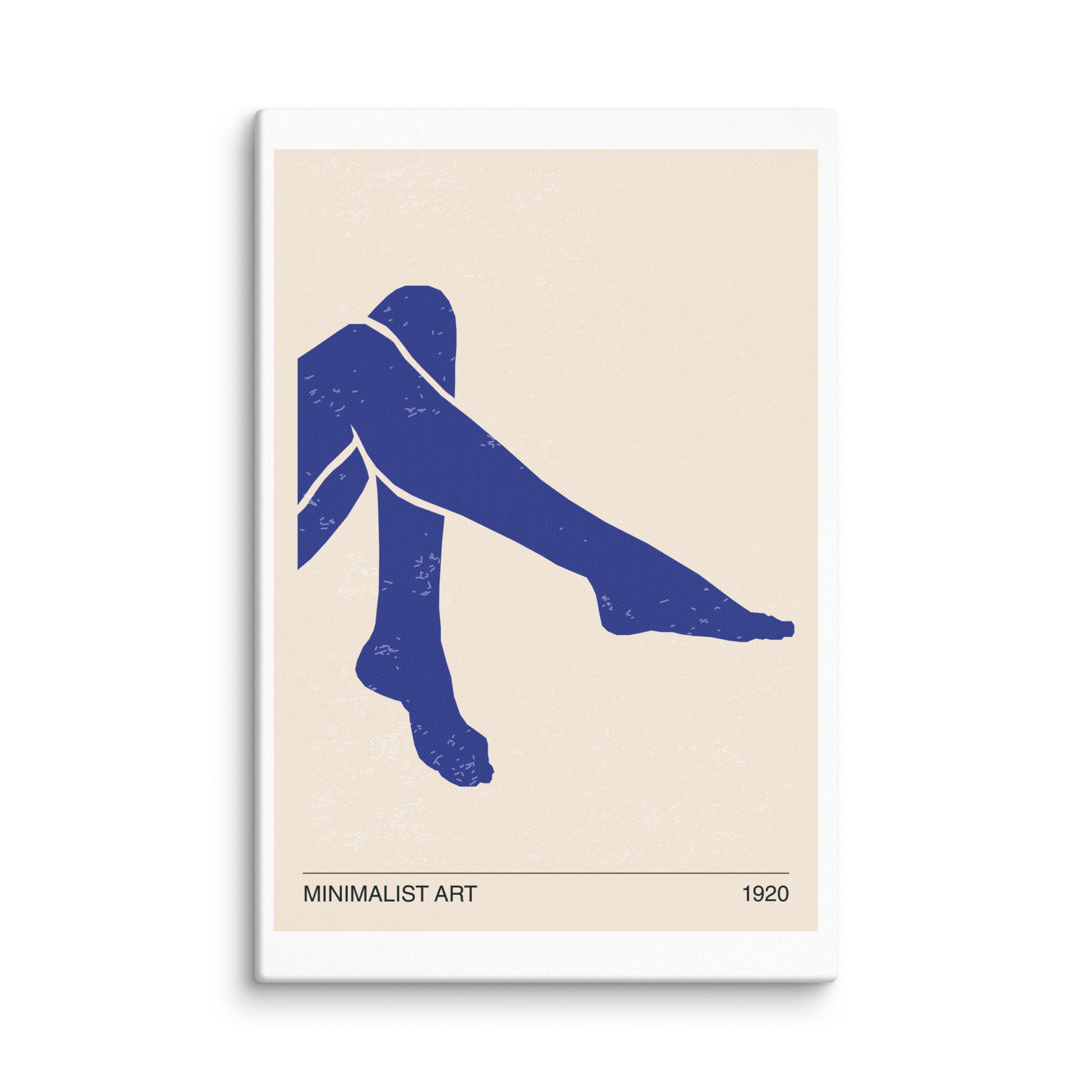 Minimalist Blue Legs Extra Large Canvas 40″×60″ - Masterpiece Print