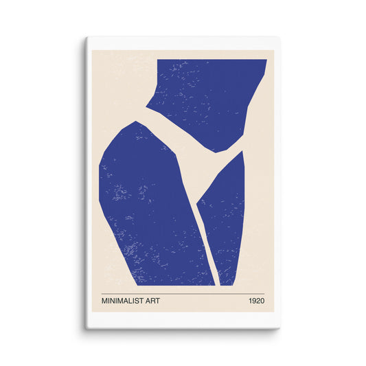 Minimalist Blue Nude Hips Abstract Female Wall Art Extra Large Canvas 40″×60″ - Masterpiece Print