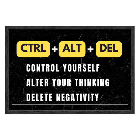 Minimalist CTRL+ALT+DEL Framed Print - Masterpiece Print