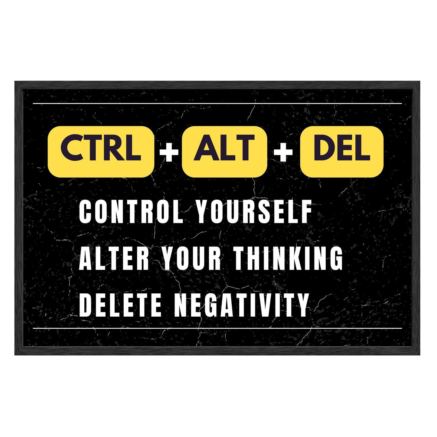 Minimalist CTRL+ALT+DEL Framed Print