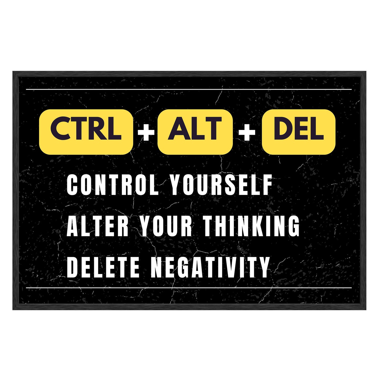 Minimalist CTRL+ALT+DEL Framed Print