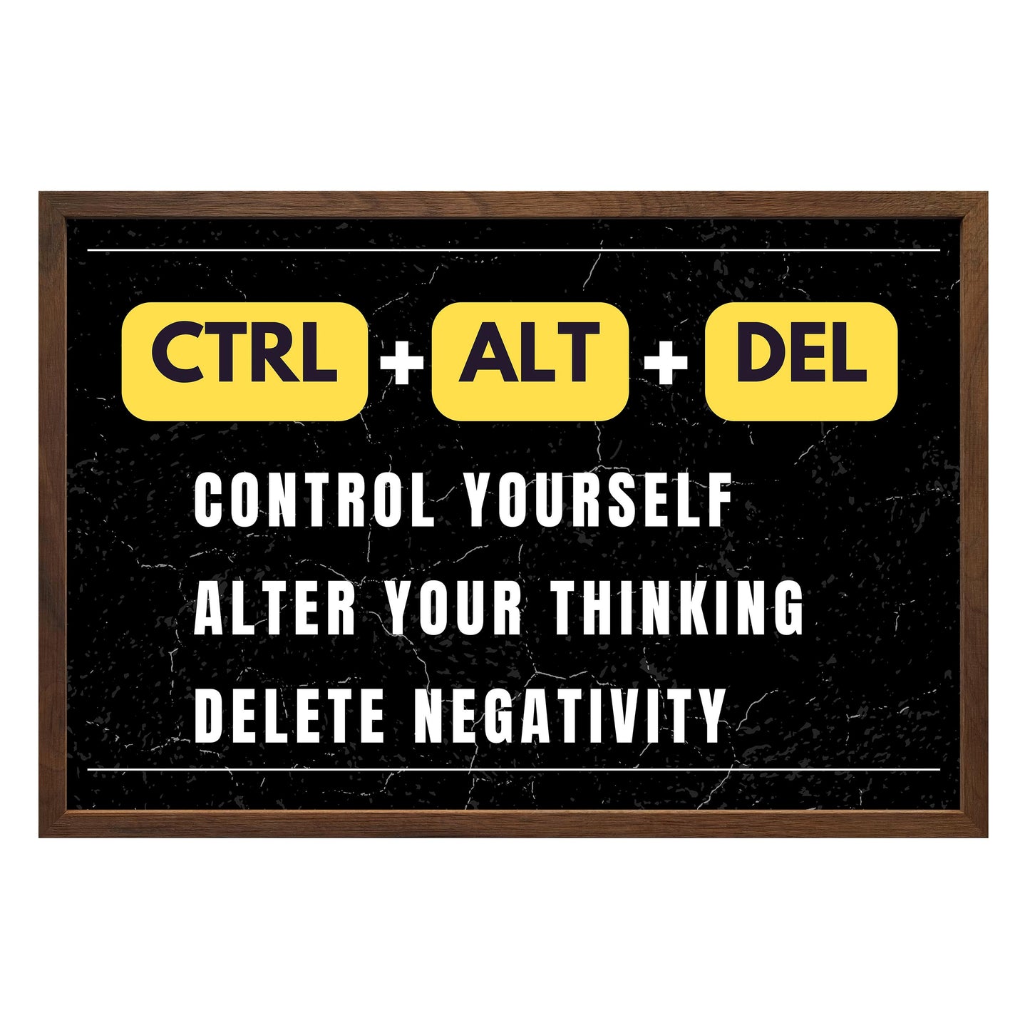 Minimalist CTRL+ALT+DEL Framed Print