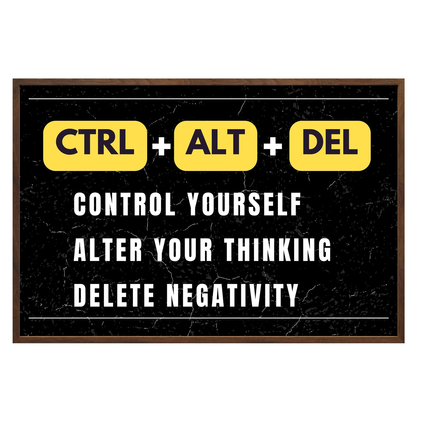 Minimalist CTRL+ALT+DEL Framed Print