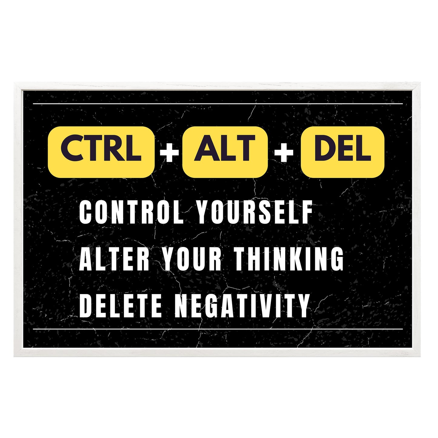 Minimalist CTRL+ALT+DEL Framed Print